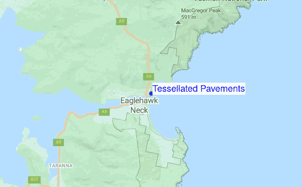 Tessellated Pavements location map