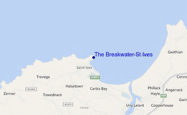The Breakwater-St Ives location map