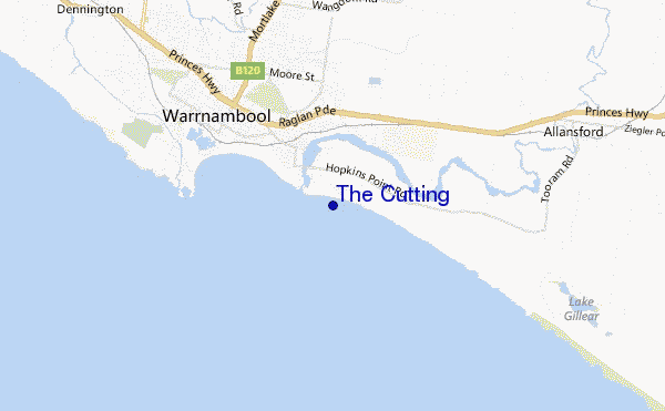The Cutting location map
