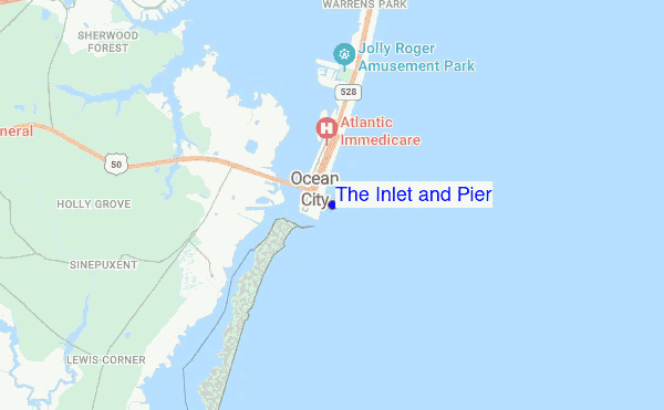 The Inlet and Pier location map