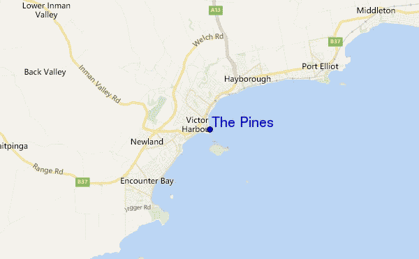 The Pines location map