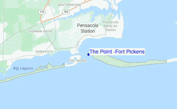 The Point -Fort Pickens location map