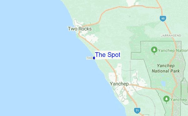 The Spot location map