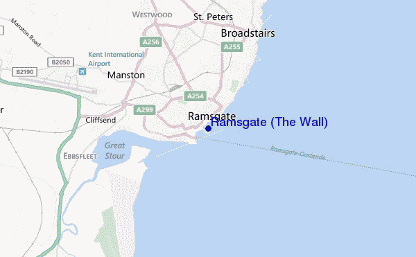 Ramsgate (The Wall) location map