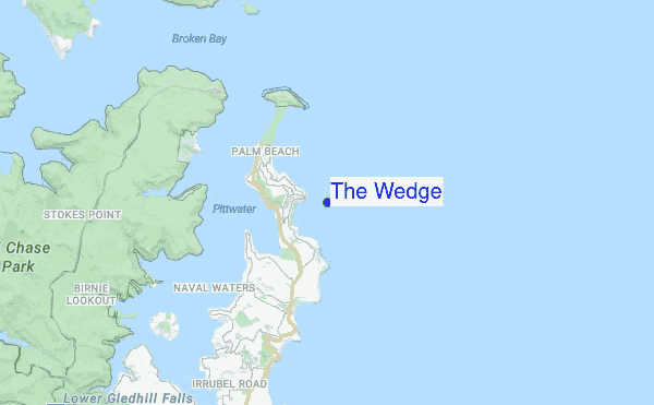 The Wedge location map