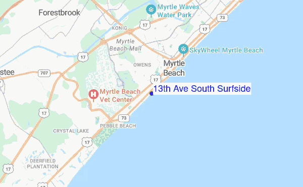 13th Ave South Surfside location map