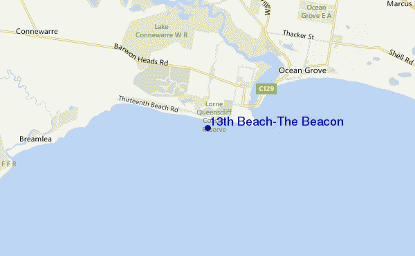 13th Beach-The Beacon location map