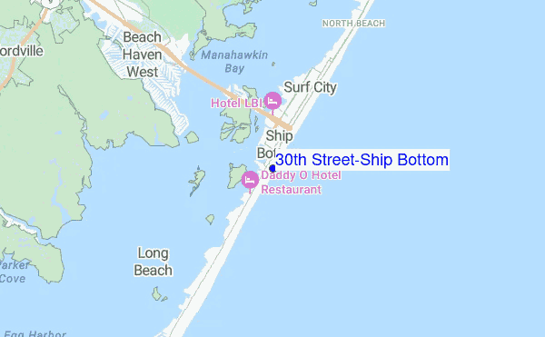 pic Map Of Long Beach Island Nj Towns 30th street ship bottom surf forecast