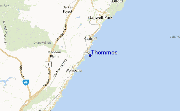 Thommos location map