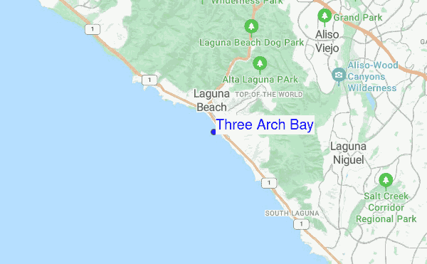 Three Arch Bay location map