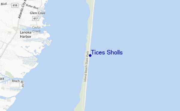 Tices Sholls location map