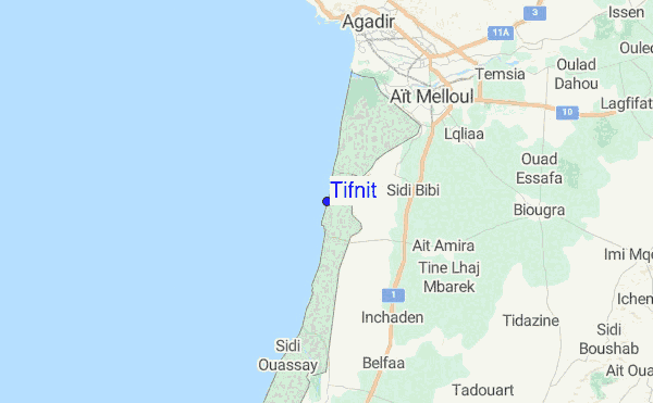 Tifnit Location Map