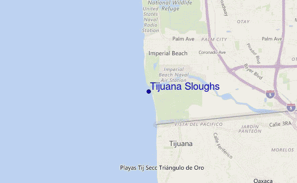 Tijuana Sloughs location map