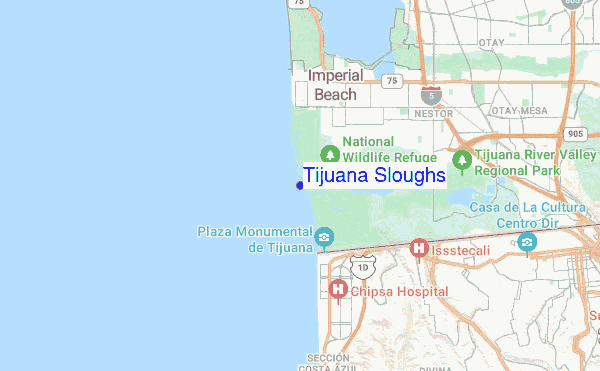 Tijuana Sloughs location map