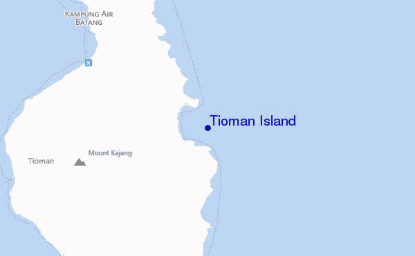 Tioman Island location map