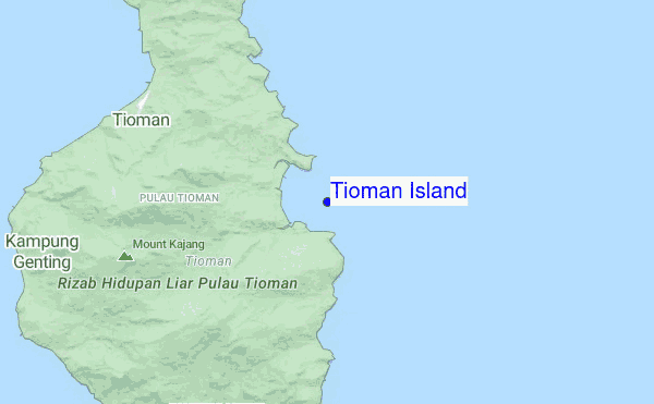 Tioman Island location map