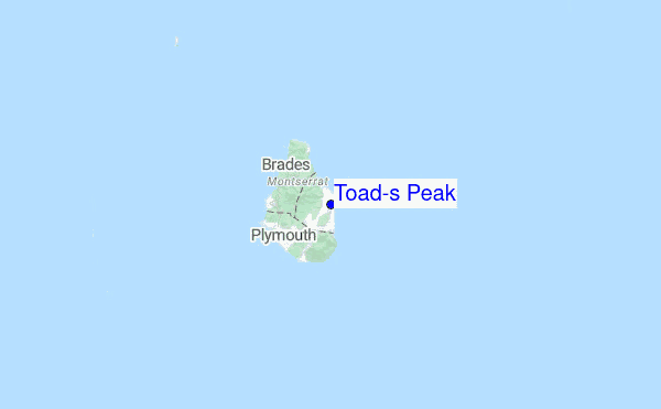 Toad's Peak Location Map