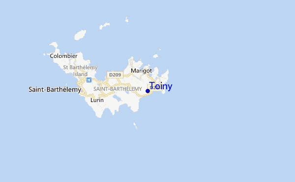Toiny location map