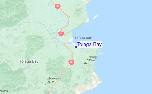 Tolaga Bay location map