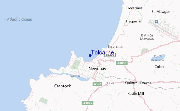 Tolcarne location map