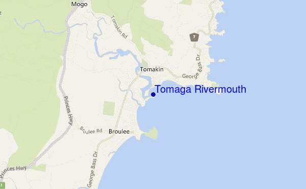 Tomaga Rivermouth location map