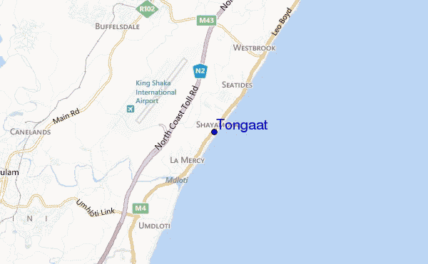 Tongaat location map