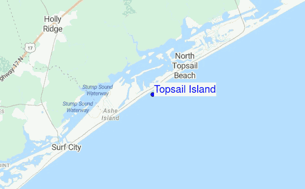 Topsail Island location map