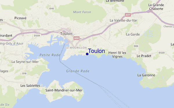 Toulon location map