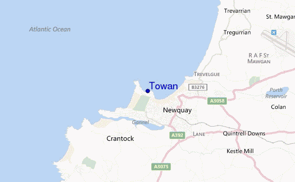 Towan location map