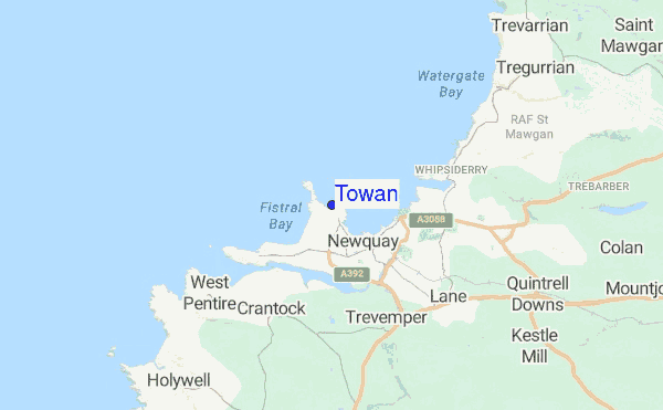 Towan location map