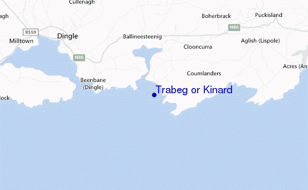 Trabeg or Kinard location map