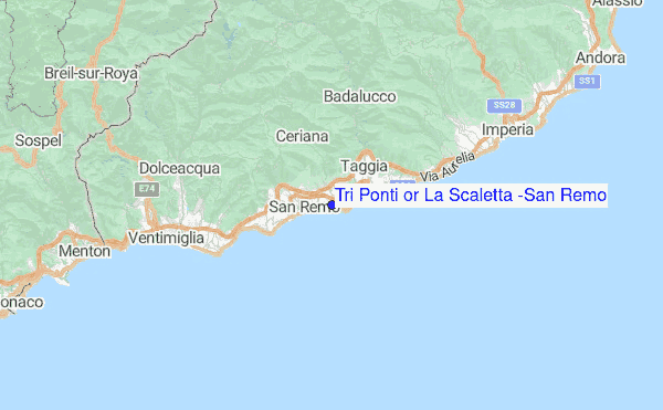 Tri Ponti or La Scaletta (San Remo) Location Map