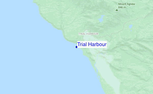 Trial Harbour location map