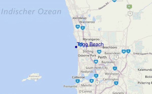 Trigg Beach Location Map