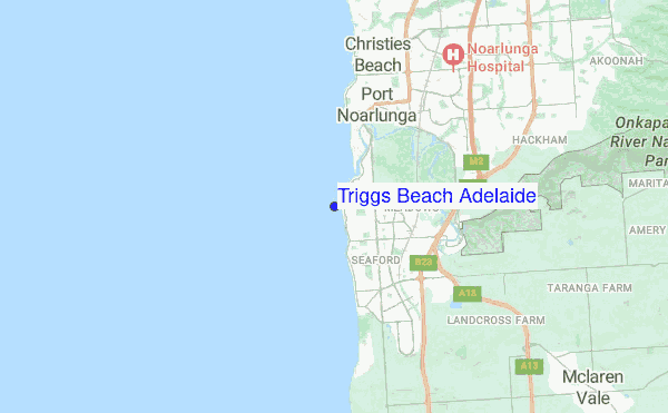 Triggs Beach Adelaide location map