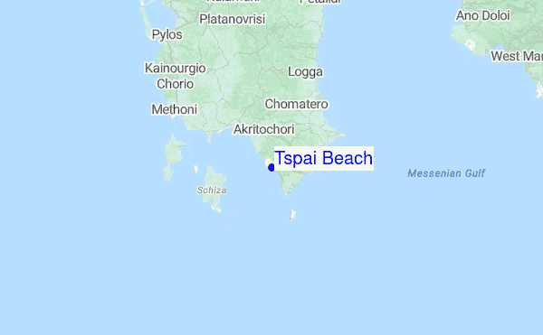 Tspai Beach Location Map