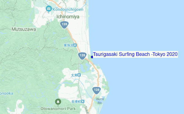 Tsurigasaki Surfing Beach (Tokyo 2020) location map