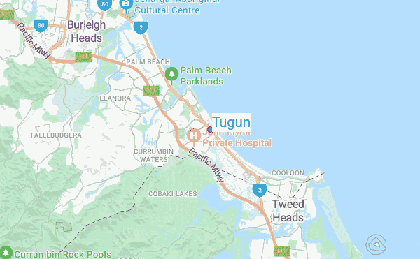 Tugun location map