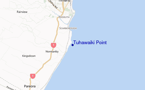 Tuhawaiki Point location map
