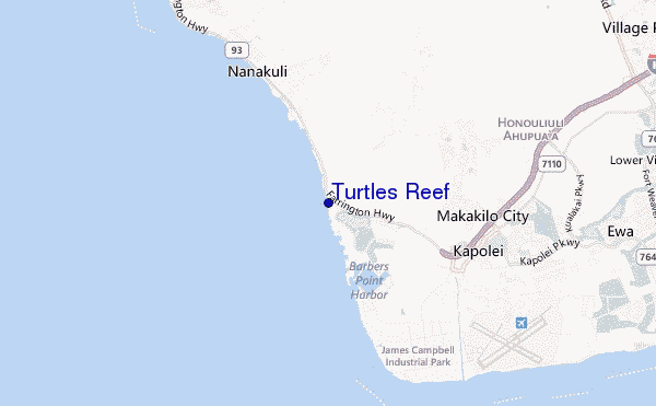 Turtles Reef location map
