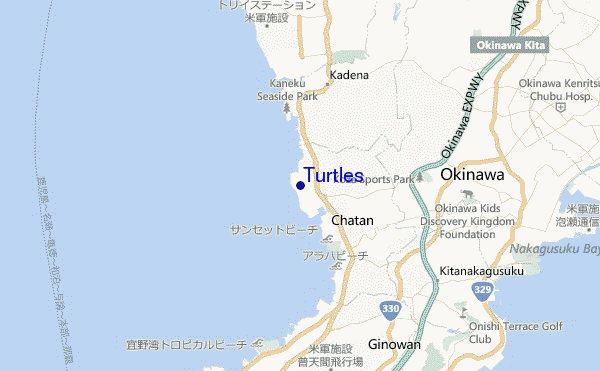 Turtles location map