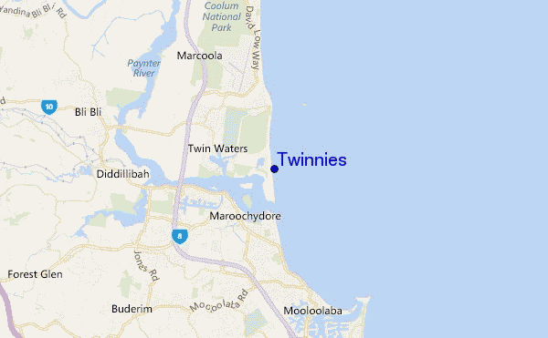 Twinnies location map