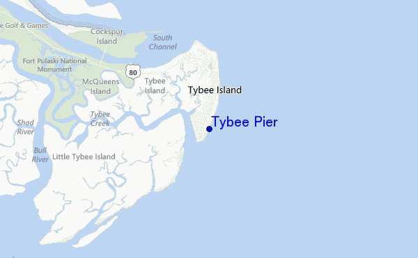 Tybee Pier location map