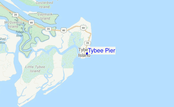 Tybee Pier location map