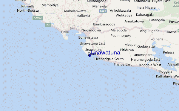 Unawatuna location map
