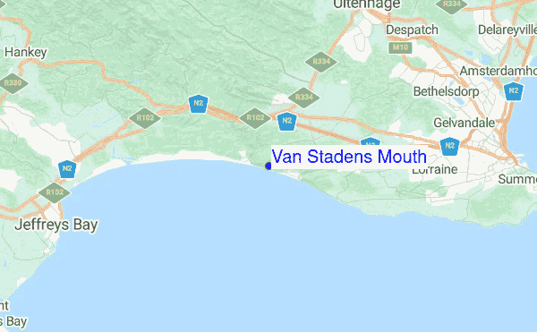 Van Stadens Mouth Location Map
