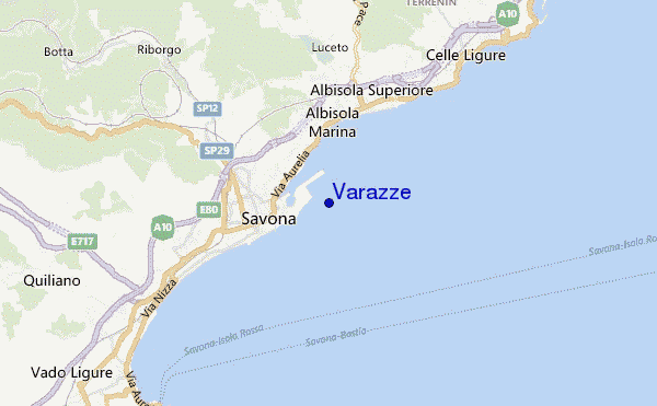 Varazze location map
