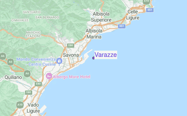 Varazze location map