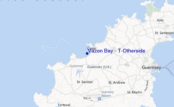 Vazon Bay - T'Otherside location map