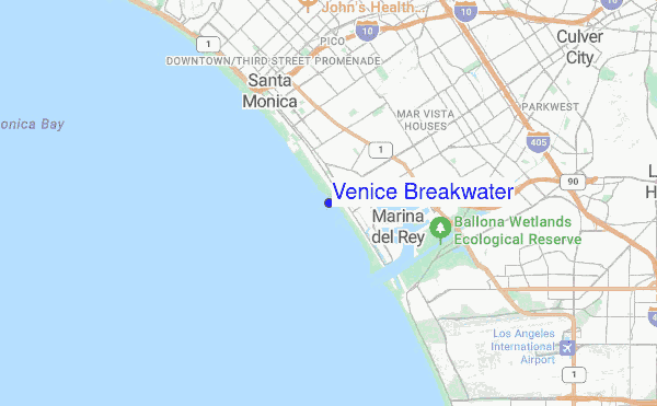 Venice Breakwater location map